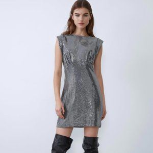 Zara - Metallic Mini Dress
